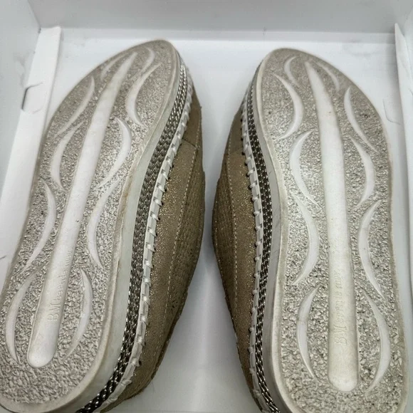 bernie mev. Women's Cream and Silver Slip-On Sneakers - Picture 6 of 7